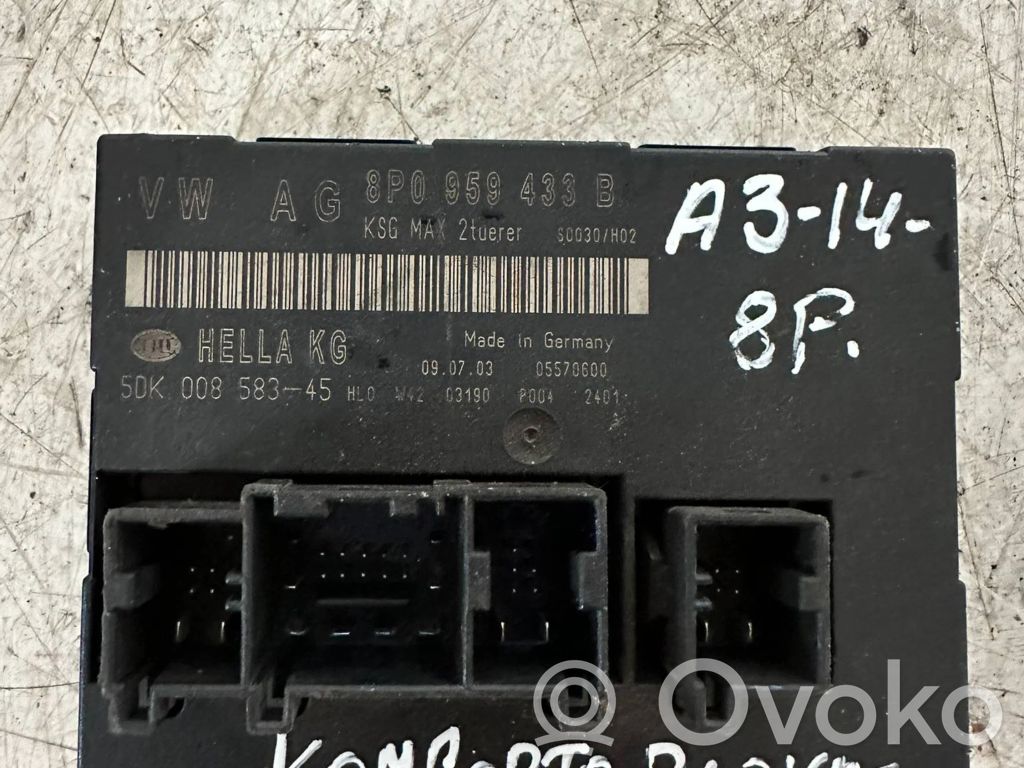 Audi A3 S3 8P Komforta modulis 
