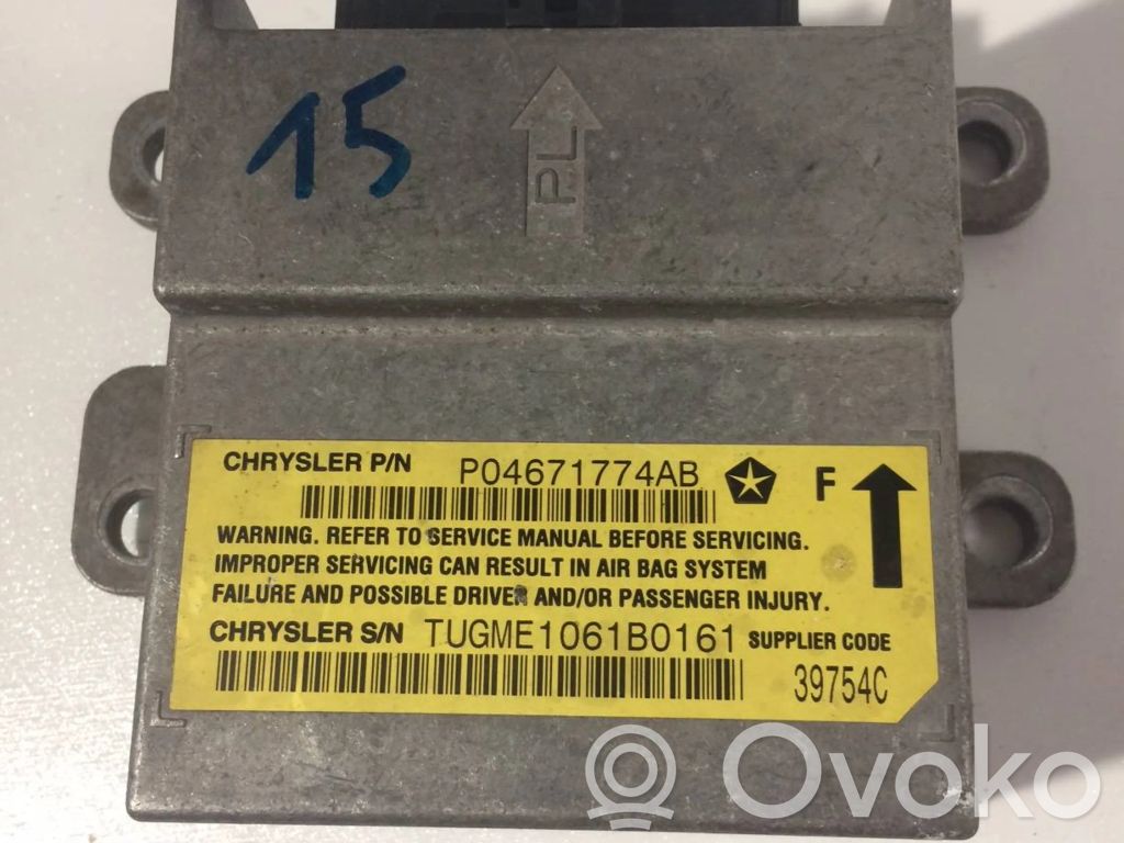 Sterownik / Moduł Airbag   P04671774AB,39754C,TU6ME1061B0161