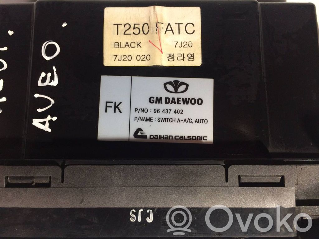 Chevrolet Aveo Ilmastoinnin ohjainlaite 