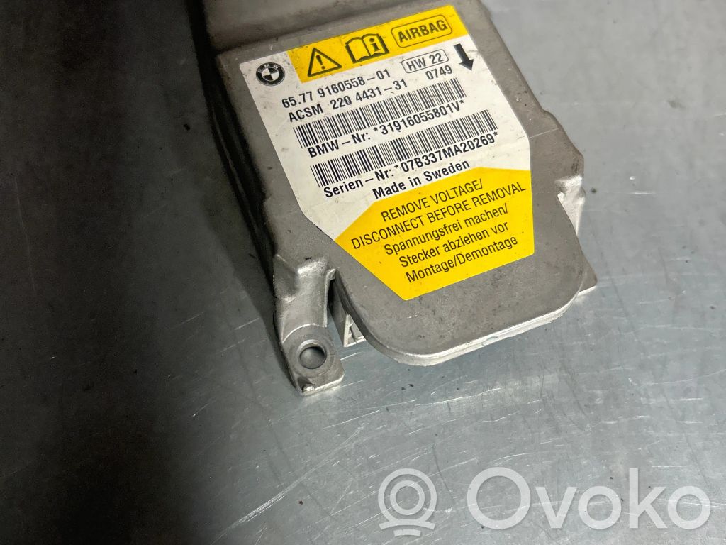 BMW 5 E60 E61 Unidad de control/módulo del Airbag 