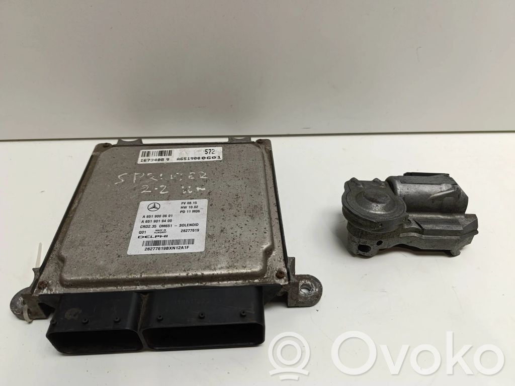 Mercedes-Benz Sprinter W906 Engine ECU kit and lock set 