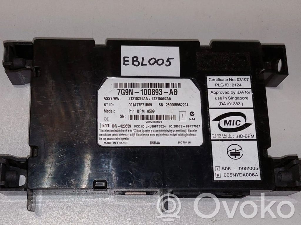Volvo V70 Bluetooth control unit module 