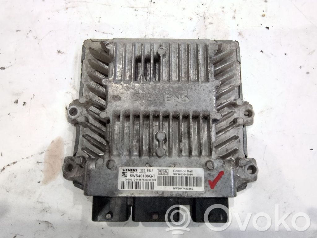 Engine control unit/module   9653647880,5WS40106G,6947423380