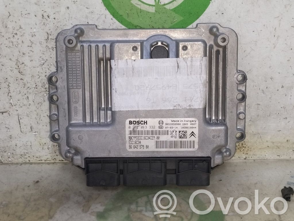 Engine control unit/module   9664257580,0281013332,EDC16C34