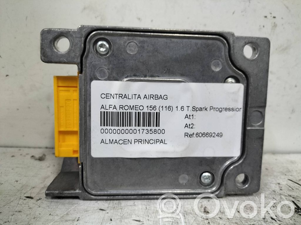Alfa Romeo 156 Turvatyynyn ohjainlaite/moduuli 