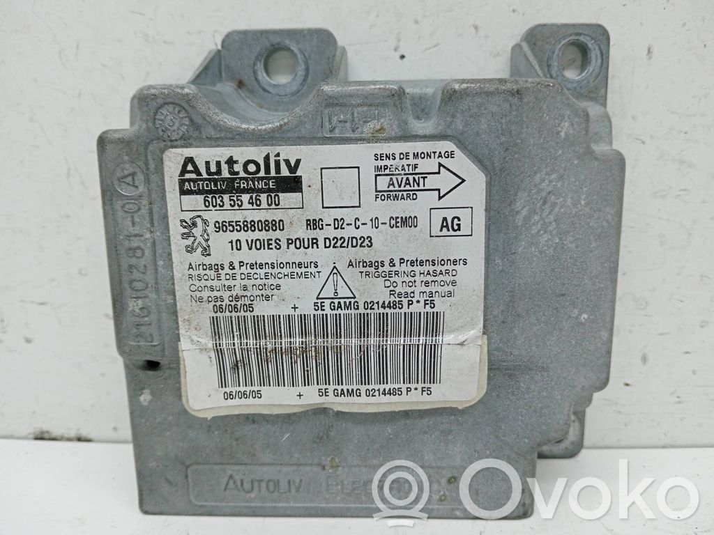 Unitate/modul de comandă airbaguri   9655880880