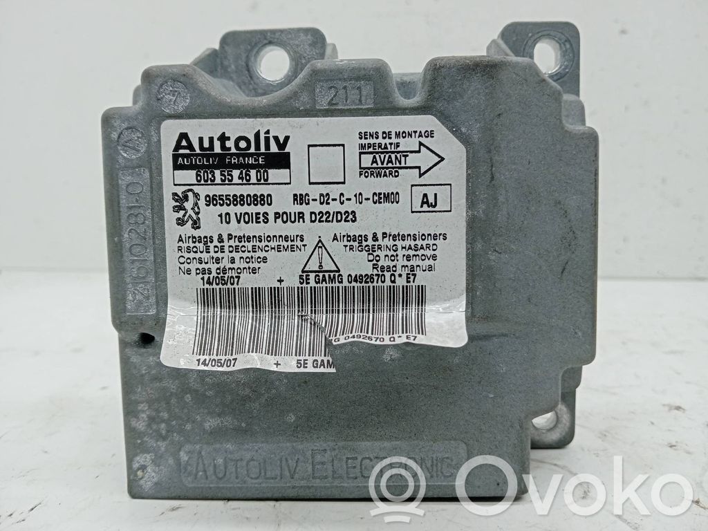 Unitate/modul de comandă airbaguri   9655880880