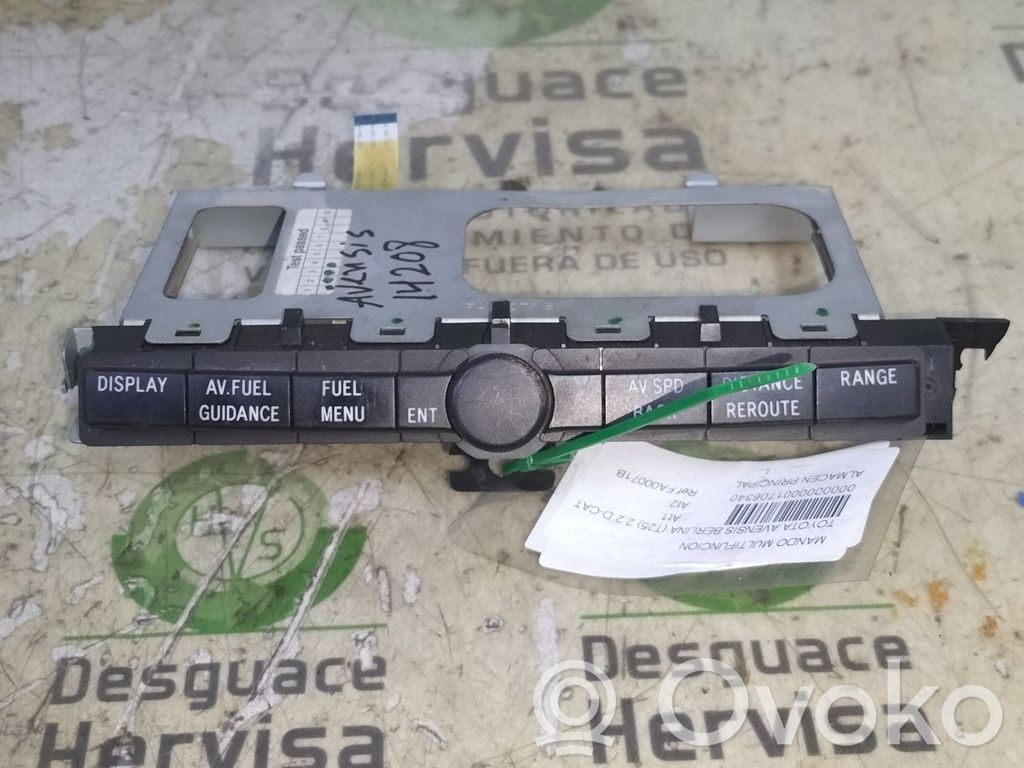 Toyota Avensis T250 Interruptor de control multifunción 