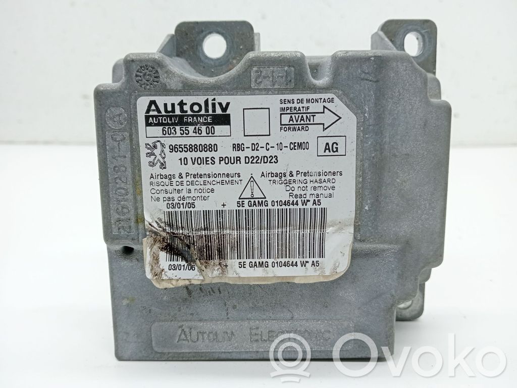 Centralina/modulo airbag   603554600,9655880880