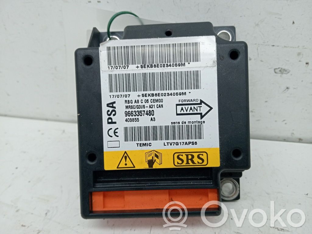 Citroen C3 Centralina/modulo airbag 