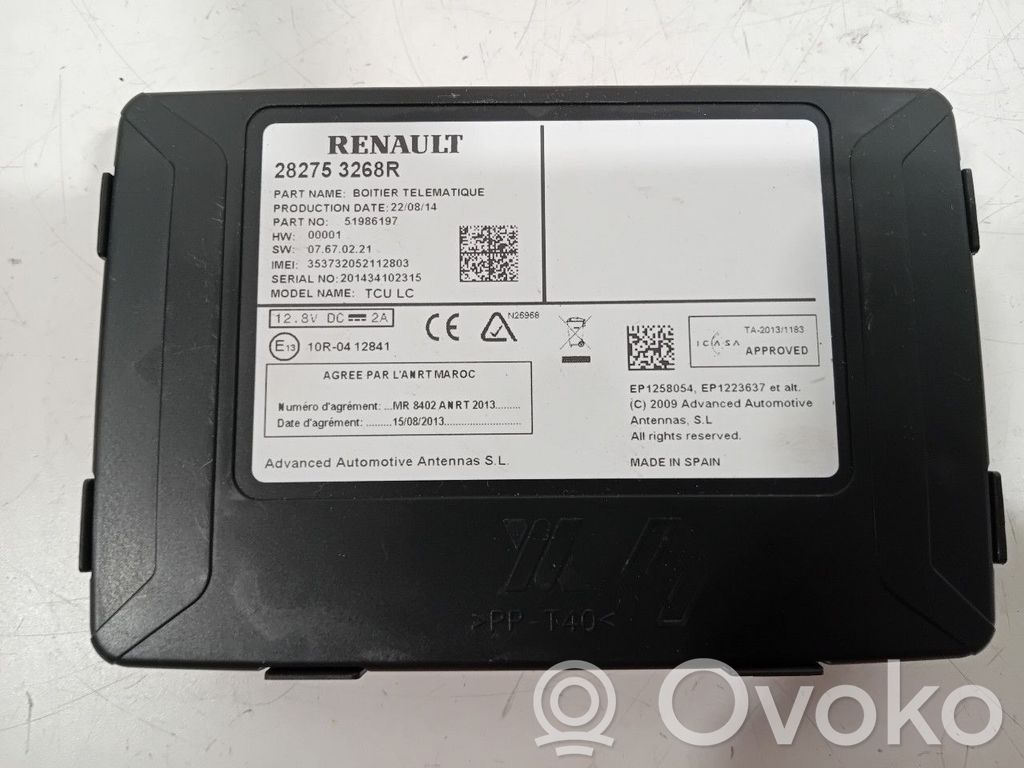 Renault Zoe Unité de commande, module téléphone 