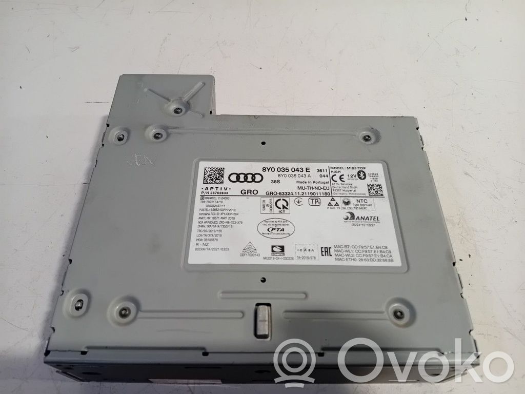 Audi RS3 8Y Konsola środkowa / Panel sterowania 