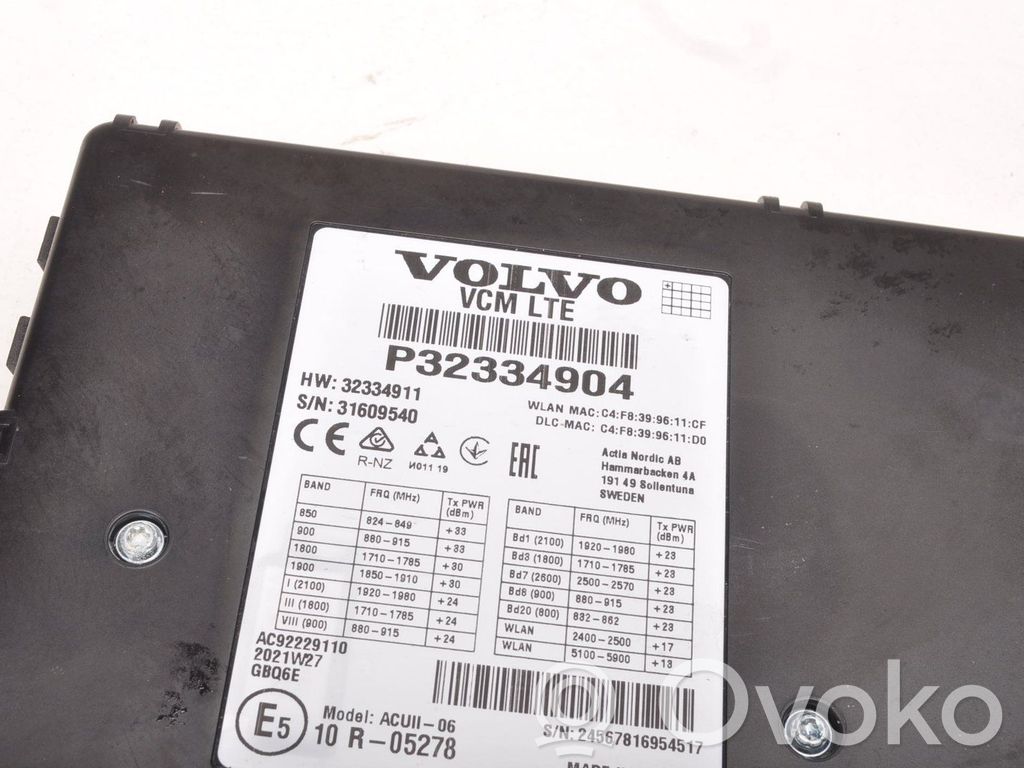 Volvo S60 Other control units/modules 