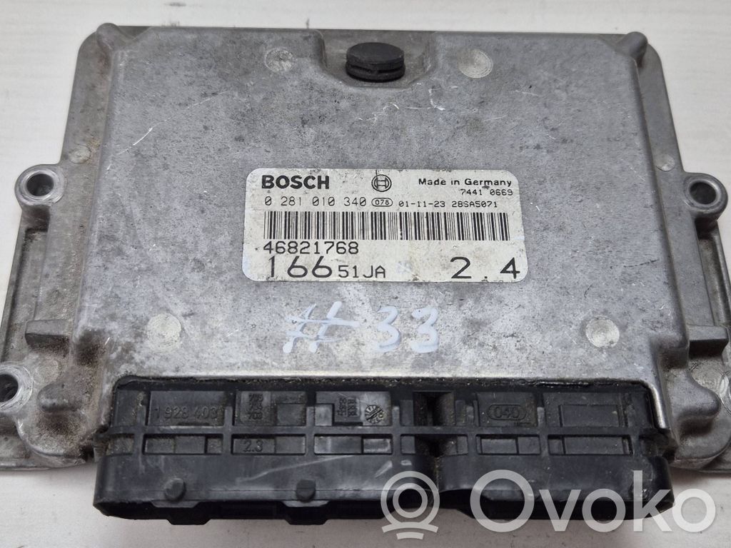 Engine control unit/module   0281010340,46821768