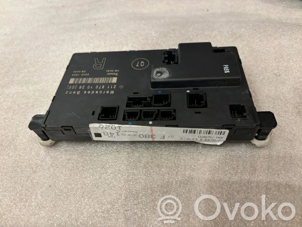 Mercedes-Benz E W211 Door control unit/module 