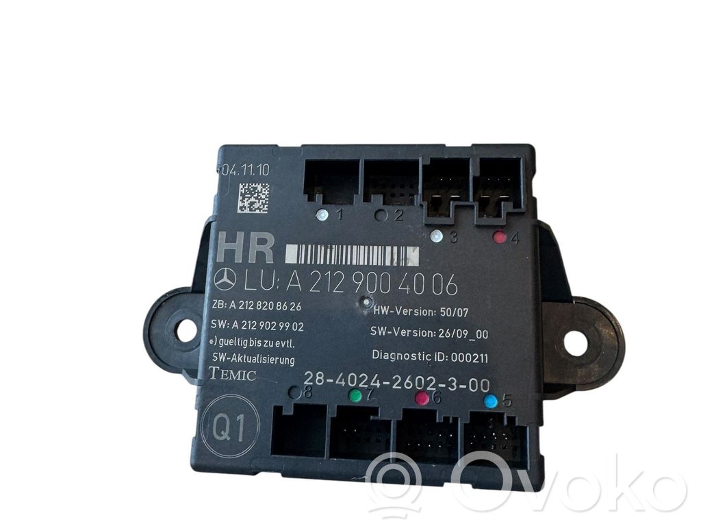 Mercedes-Benz E W212 Door control unit/module 