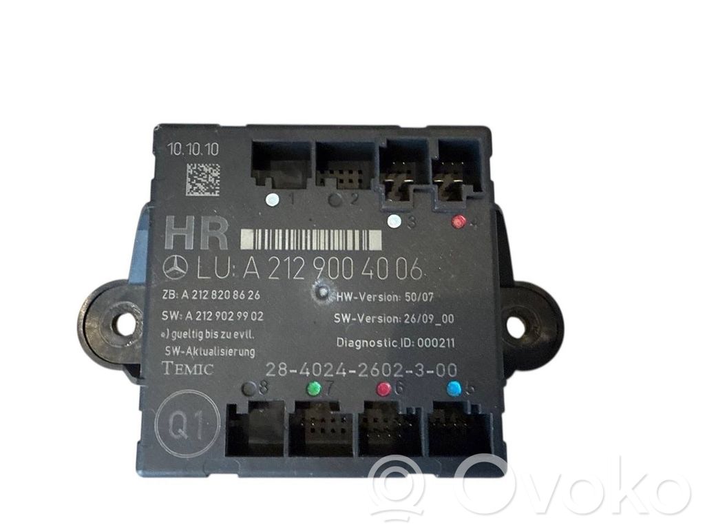 Mercedes-Benz E W212 Door control unit/module 