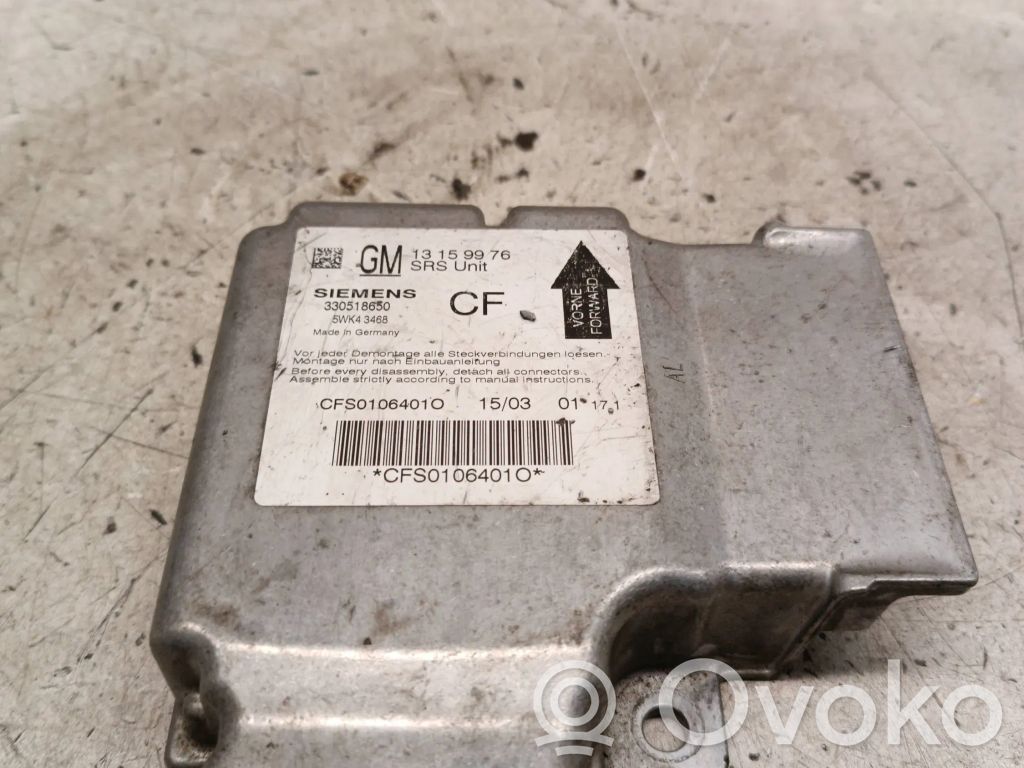 Opel Vectra C Airbag control unit/module 