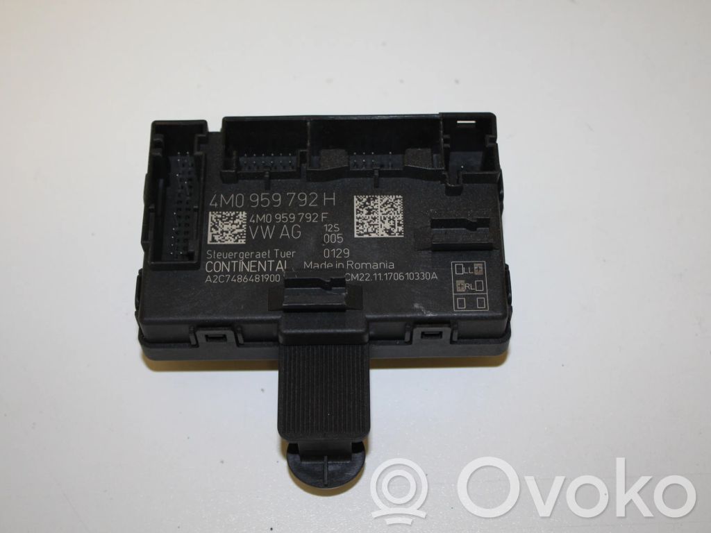 Unité de commande module de porte   4M0959792H,4M0959792F