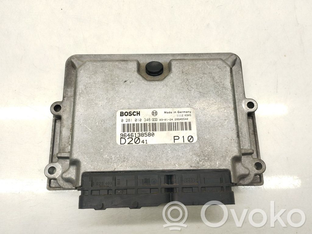 Engine control unit/module ECU   9646138580,0281010346