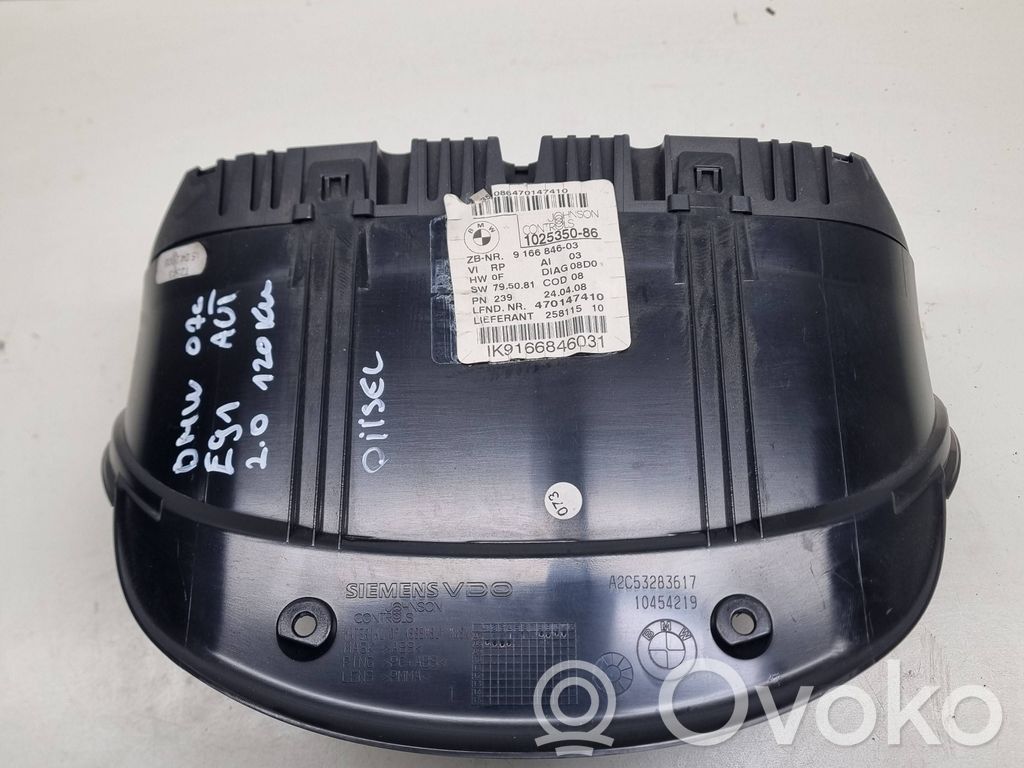 BMW 3 E90 E91 Vitezometru (grup de instrumente) 