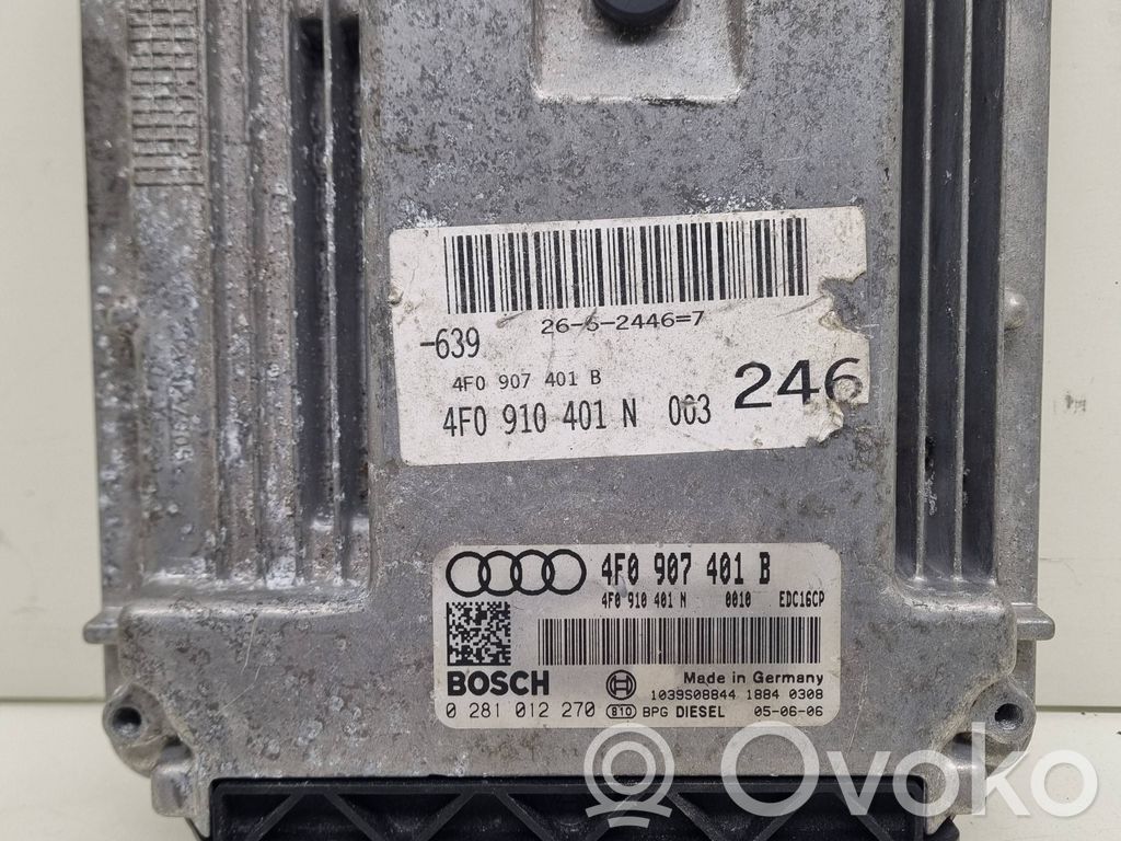 Engine control unit/module   4F0907401B,4F0910401N,0281012270