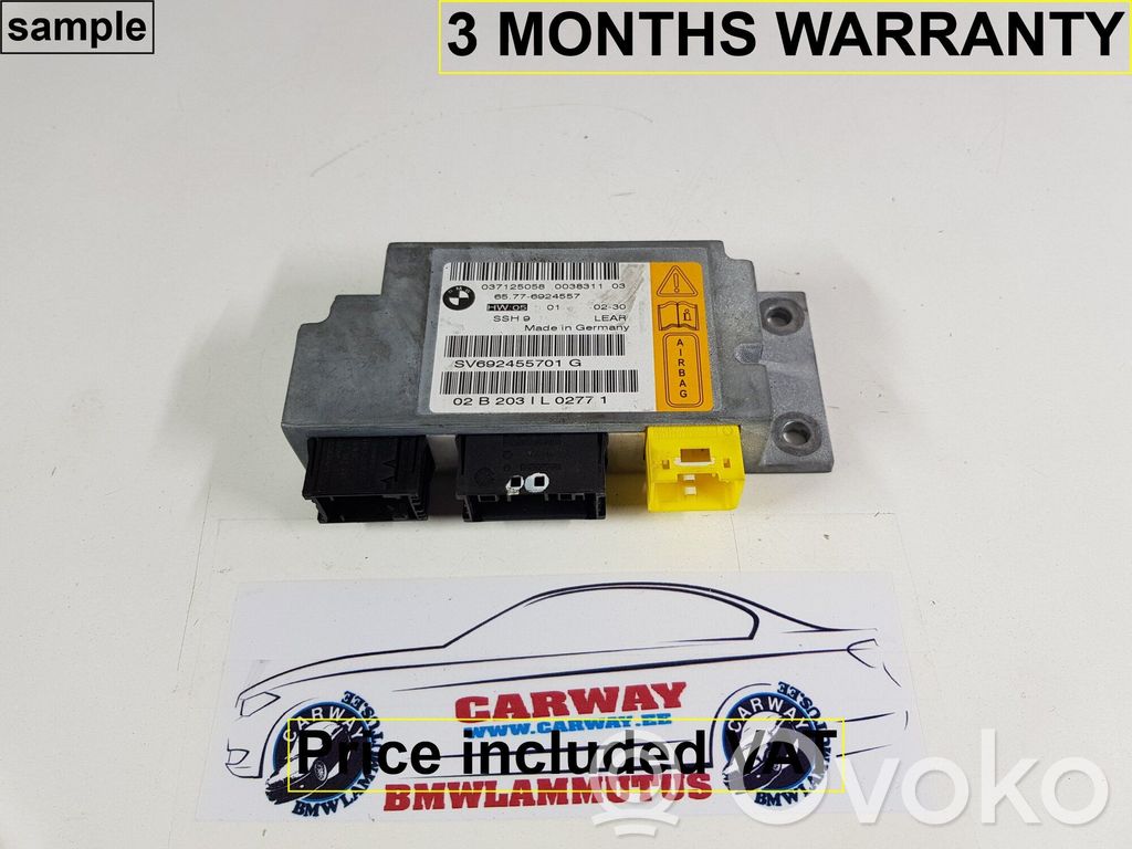 Module de contrôle airbag   65776949906,6949906,65776924557,0153413,0412293,6920481,6924557,6929558,6946108,6949906,6960226