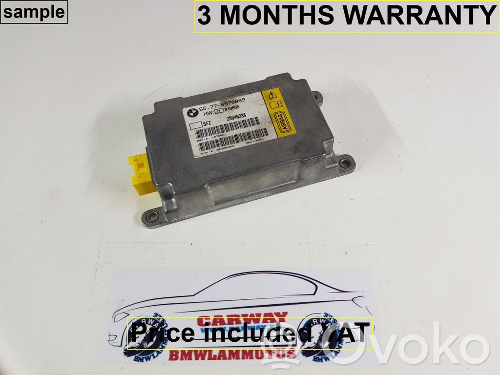 Airbag control unit/module   65776970889,6970889,0414335,0153412,0393601,0407282,0412292,6970889