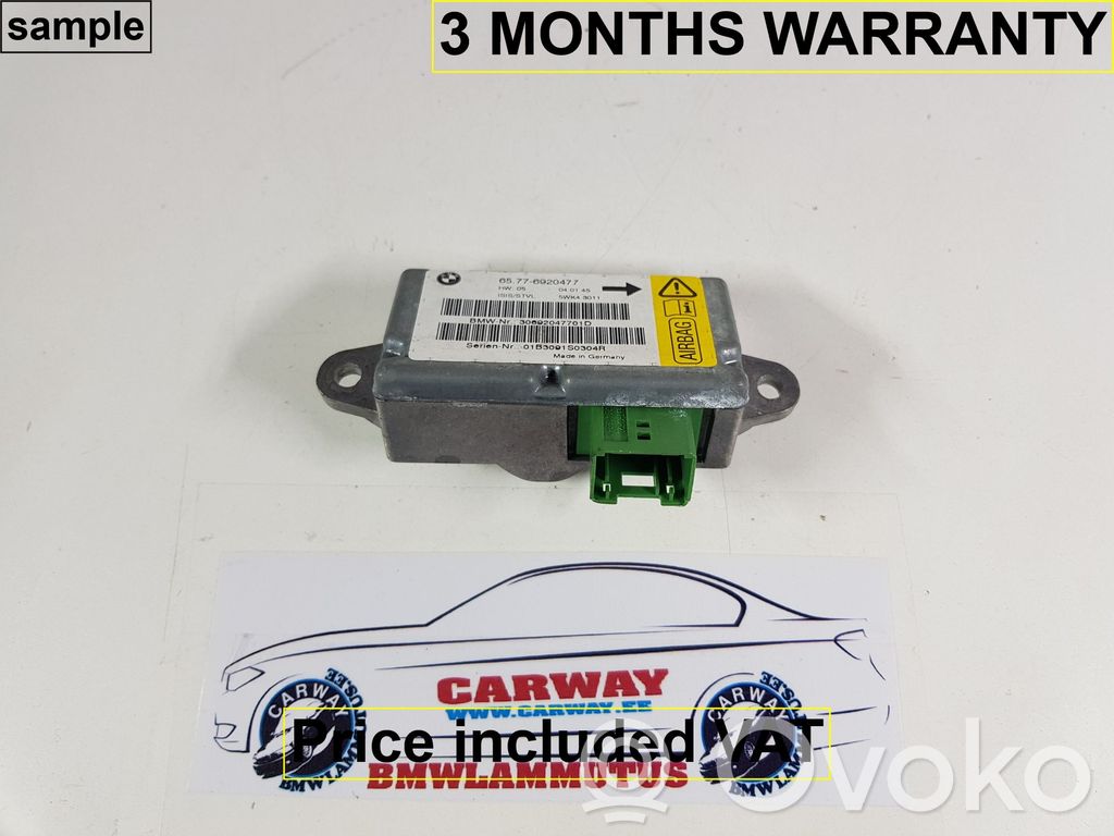 BMW 7 E65 E66 Module de contrôle airbag 