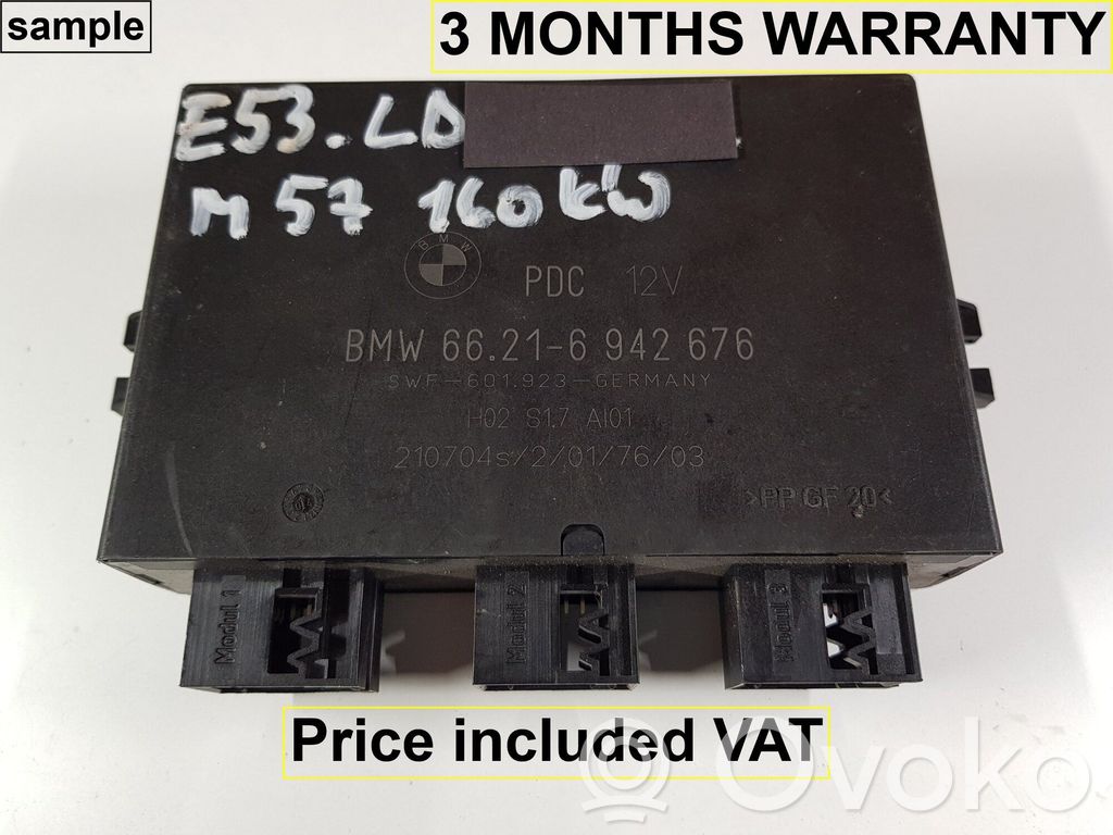 Parking PDC control unit/module   66209129816,9129816,66216942676,0024192,1501090,6904010,6916406,6921414,6942676,6958515,6985500,9112454,9116542,9119427,9129816