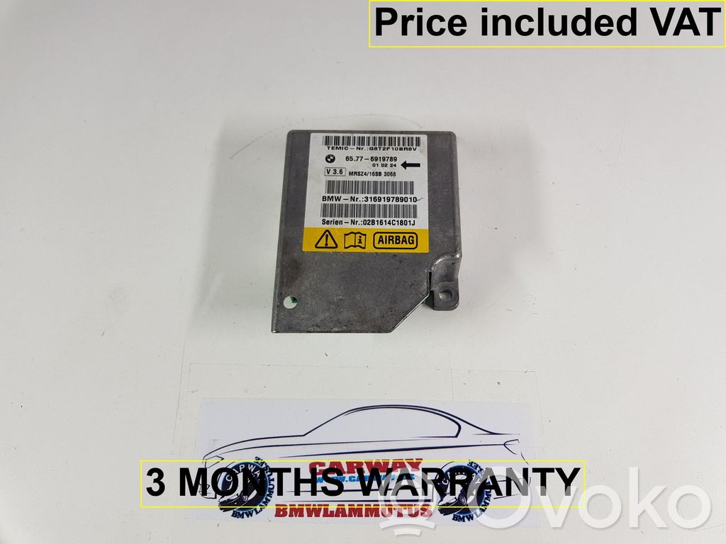 BMW 7 E38 Unitate/modul de comandă airbaguri 