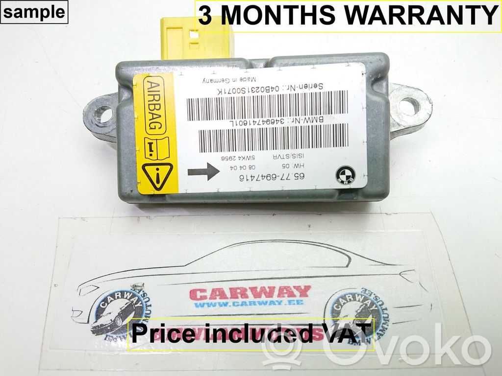 BMW 7 E65 E66 Module de contrôle airbag 
