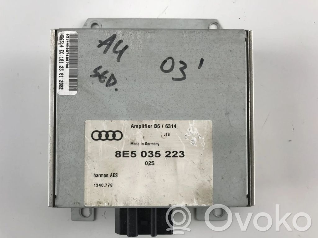 Audi A4 S4 B6 8E 8H Garso stiprintuvas 