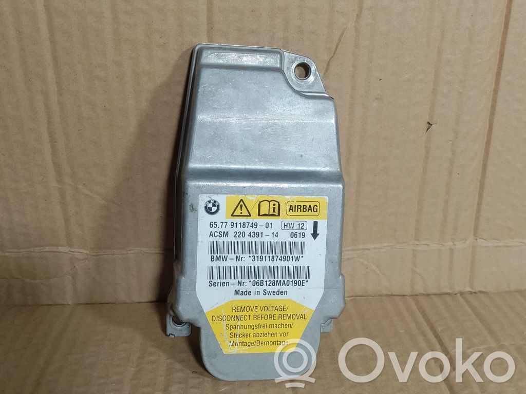 Airbag control unit/module   9118749,65779118749,2204391,31911874901