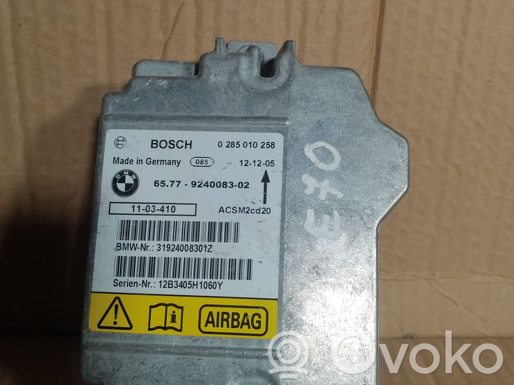 Airbag control unit/module   924008302,6577924008302,0285010258,121205