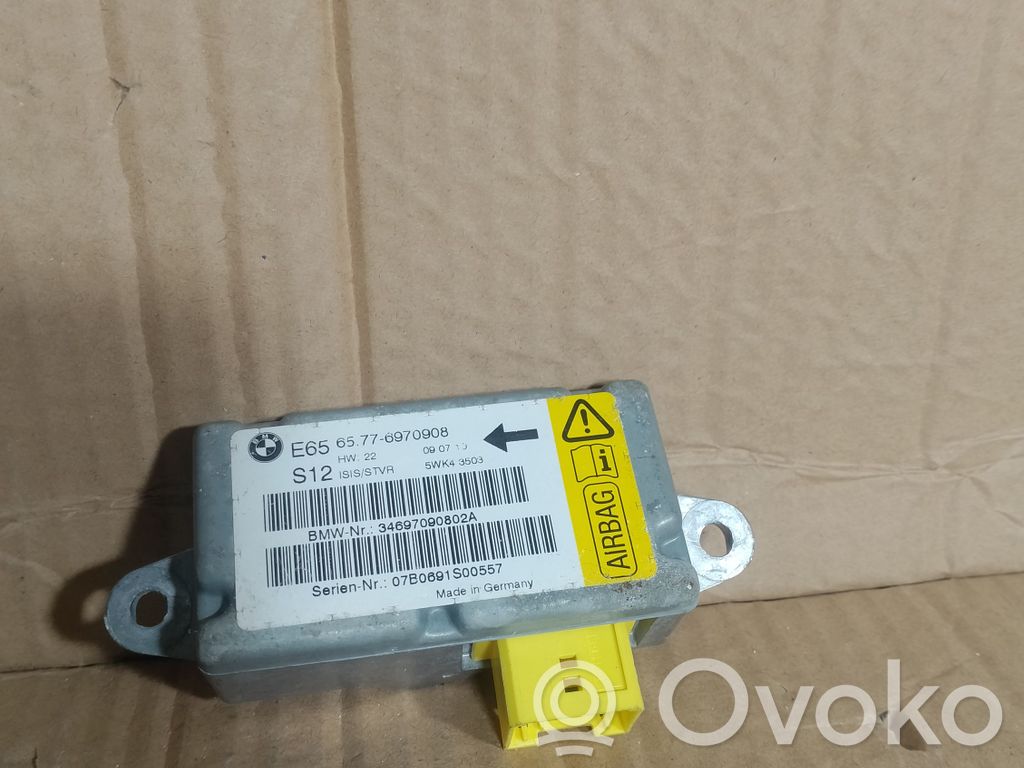 Airbag deployment crash/impact sensor   6970908,65776970908,090710