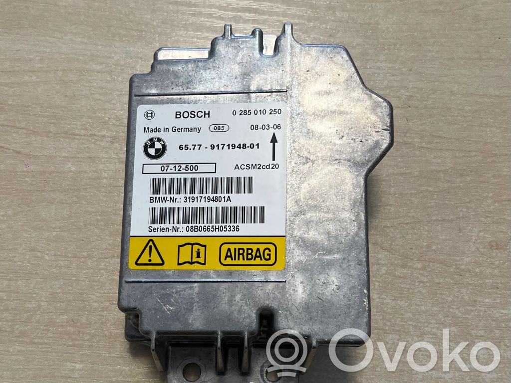 Airbag control unit/module   9171948,6577917194801,0285010250