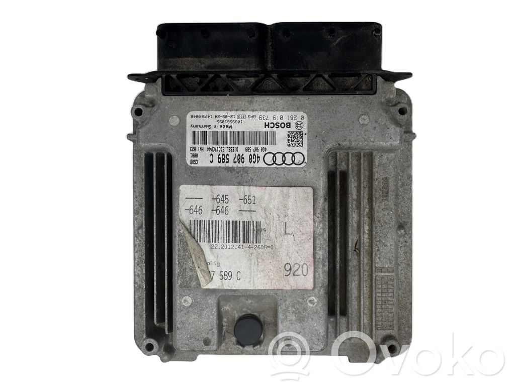 Engine control unit/module   4G0907589C,4G0907589,0281019739