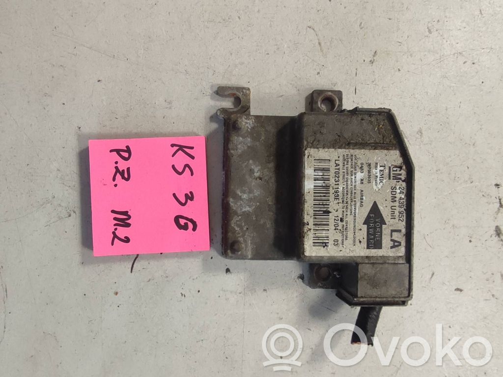 Opel Corsa C Unitate/modul de comandă airbaguri 