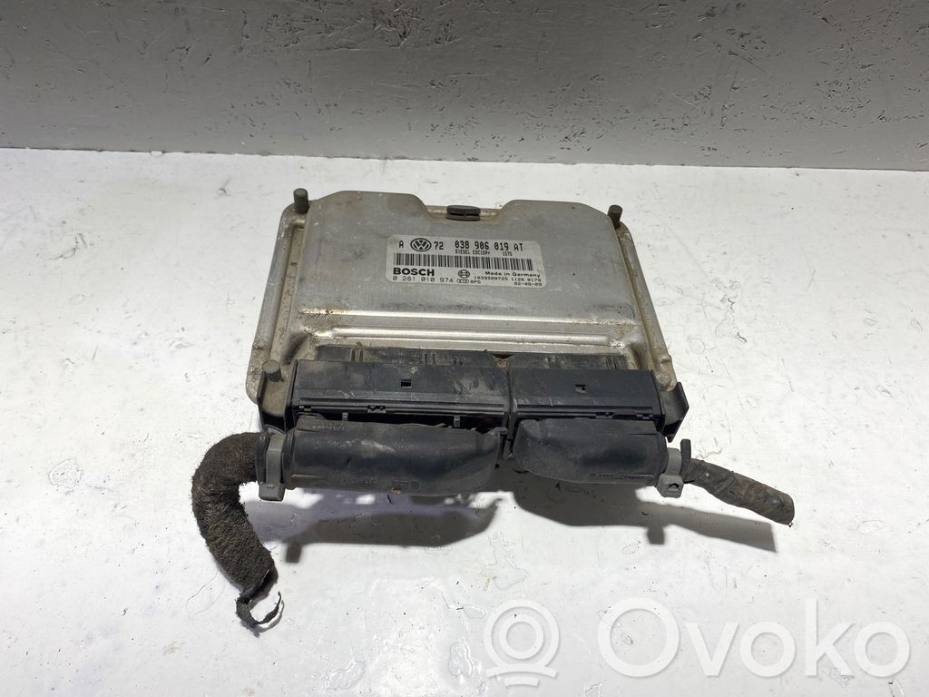 Engine control unit/module   038906019AT,0281010974,1039S00725