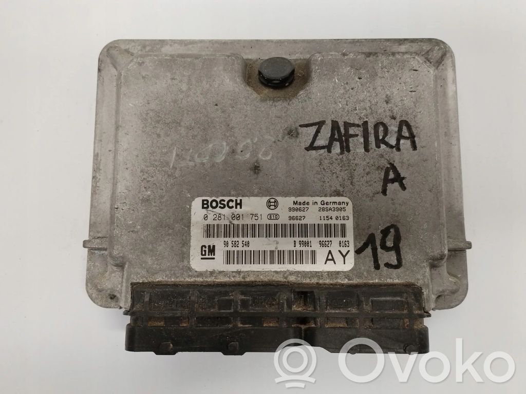 Opel Zafira A Engine control unit/module 
