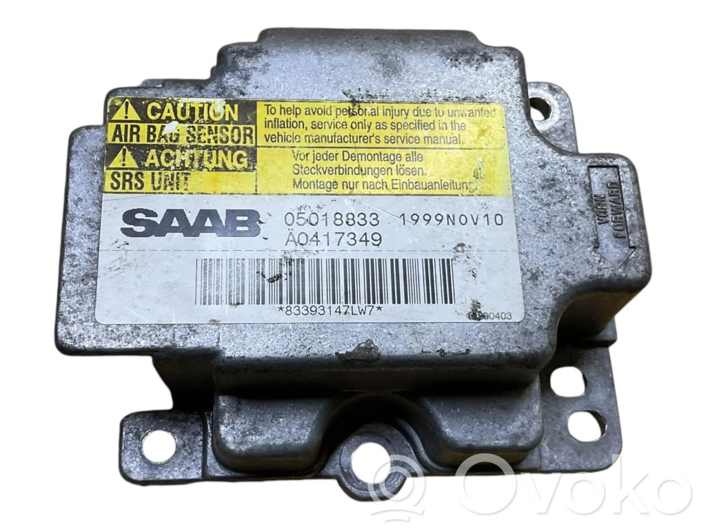 Saab 9-3 Ver1 Airbag control unit/module 
