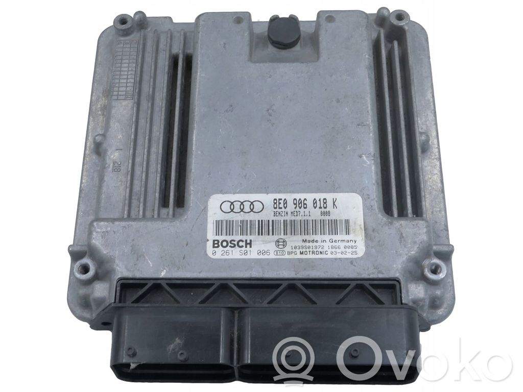 Engine control unit/module   8E0906018K,0261S01006,MED711