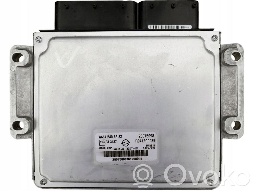 SsangYong Actyon sports II Engine control unit/module 