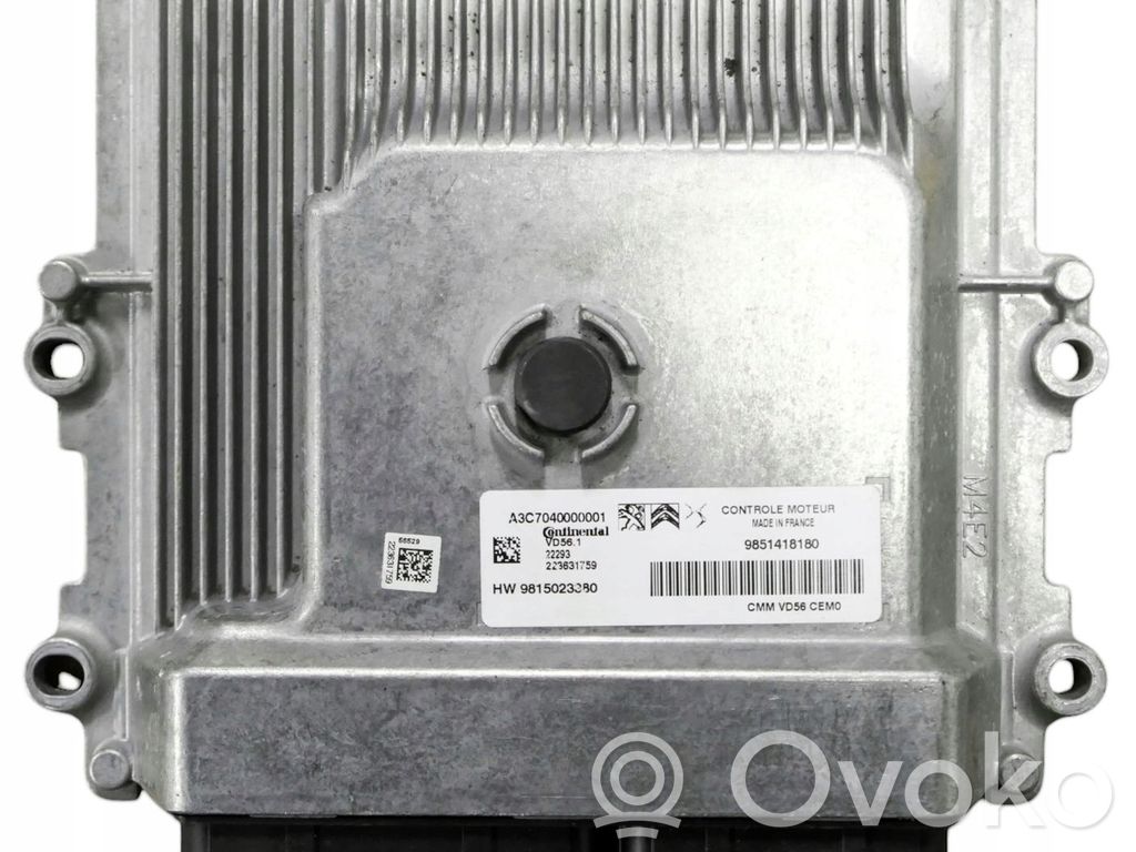 Unidad de control/módulo del motor   9851418180,A3C7040000001