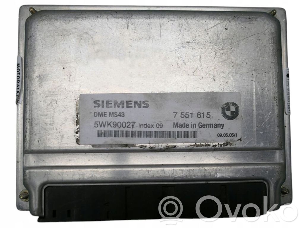BMW 3 E90 E91 Variklio valdymo blokas 