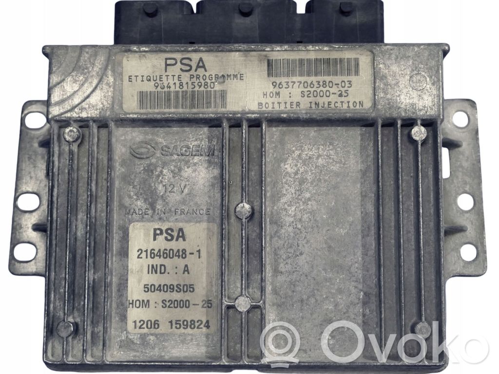 Peugeot 206 Engine control unit/module 