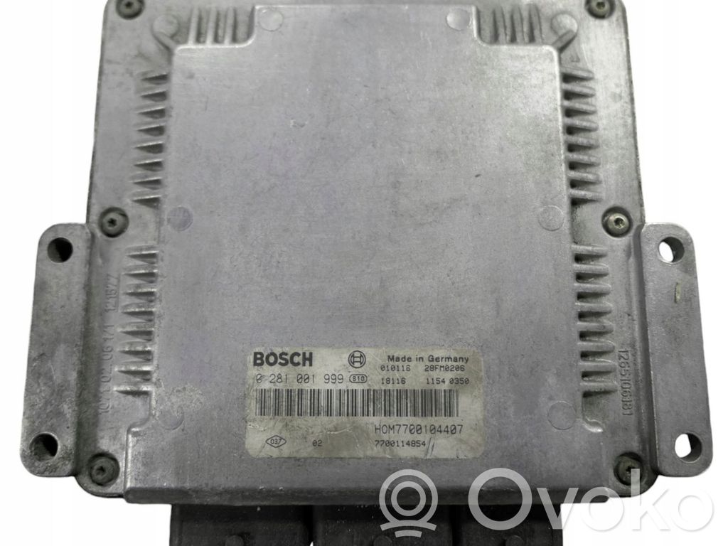 Unidad de control/módulo del motor   0281001999,HOM7700104407