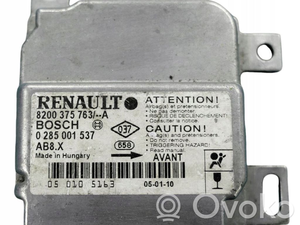 Airbag control unit/module   8200375763,0285001537