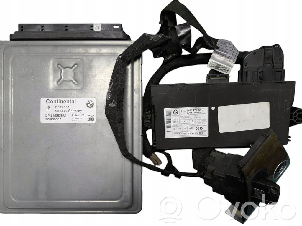 BMW X6 E71 Komputer / Sterownik ECU i komplet kluczy 